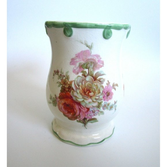 VTG Pottery Hand Painted Floral Vase Royal Winton Ironside Staffordshire England - Picture 2 of 7